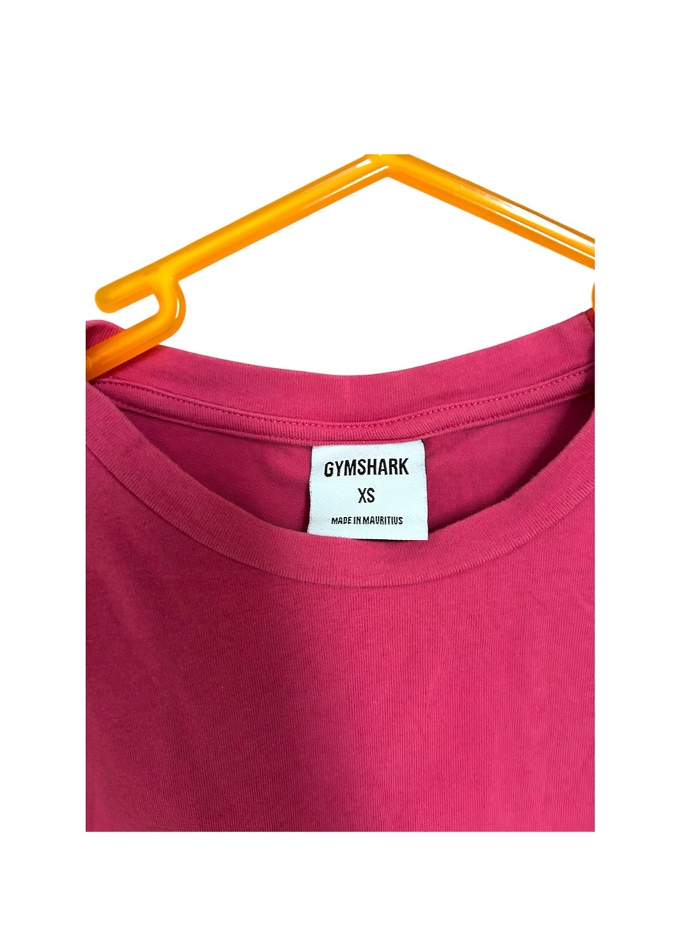 Gymshark Fraction Crop Top Hot Pink Boxy Tee- XS - Picture 4 of 8